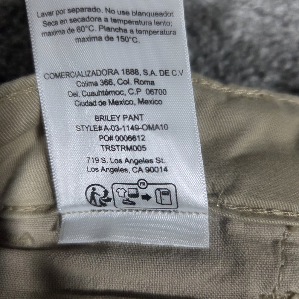 Anine Bing Briley Wide Leg Pants Oatmeal Size 29 - Picture 11 of 11
